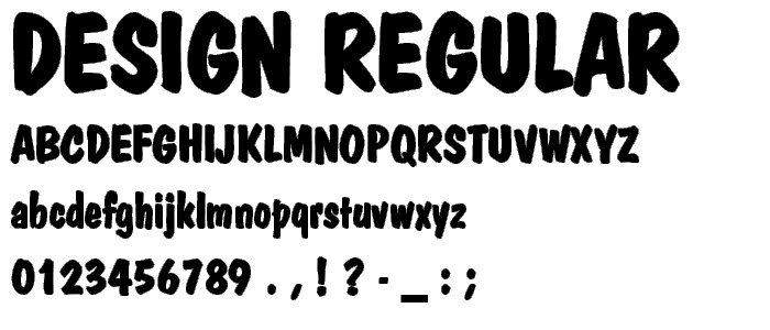 DESIGN Regular font